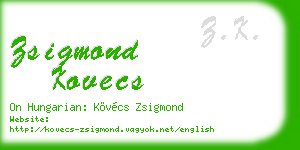 zsigmond kovecs business card