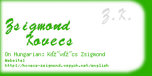 zsigmond kovecs business card